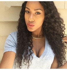 Affordable Curly Brazilian Virgin Hair 360 Lace Wigs-LFW14
