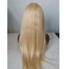 Malaysian Virgin 613 dh lace wig blonde hair silky straight glueless