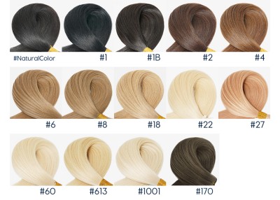 color chart for hair extensions
